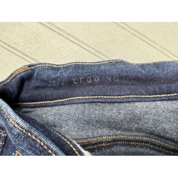 Loft Size 26 2 Womens Leggings Jeans Low Rise Skinny Stretch Dark Wash - Picture 2 of 5